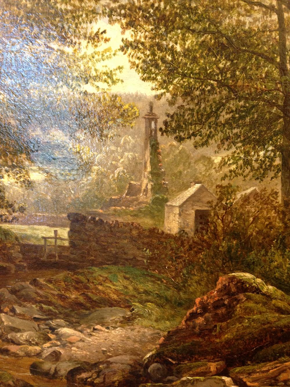 John Williams (British, exh. 1831-1876) In Finglen Campsie; and Campsie Glen, Highlands oil on - Image 4 of 16