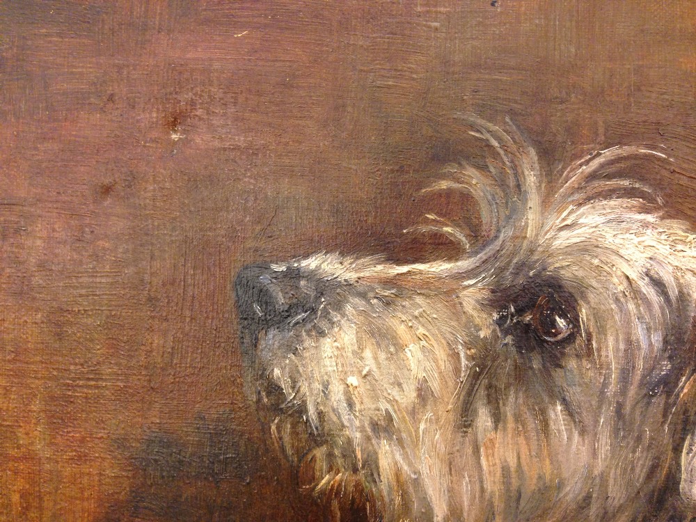 § Agnes Hilda Coates (British, 1877 - 1957) Study of "Towser", a terrier signed lower right "A H - Image 3 of 6
