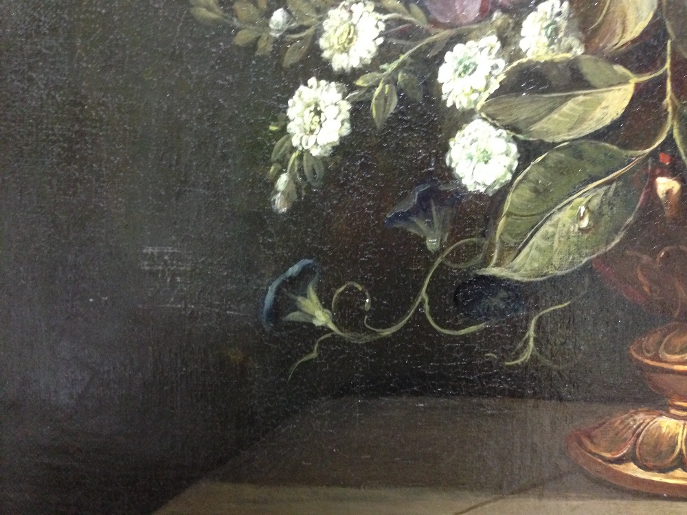 English School (19th Century) Still life of narcissi, roses, poppies, tulips, morning glory and - Image 7 of 9