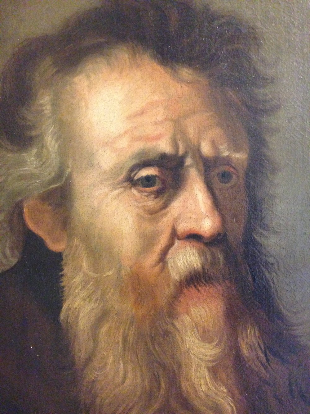 Dutch School (18th-19th Century) Portrait of a bearded man oil on canvas 46 x 36cm (18 x 14in) Lined - Image 3 of 8