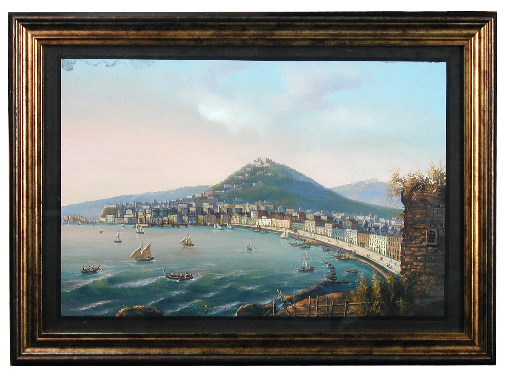 Circle of Gioacchino Lapira (Italian, 1839-1873) La Baia di Napoli col Monte Vesuvio; and Napoli - Image 2 of 14