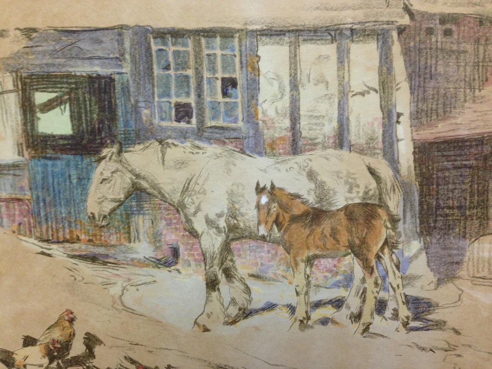 Fred Hall (British, 1860-1948) A grey mare with chestnut foal signed lower right "Fred Hall" - Image 3 of 6
