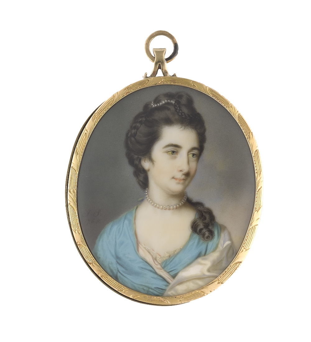 John Smart (British, 1741-1811) Portrait miniature of a Lady, traditionally believed to be Lady