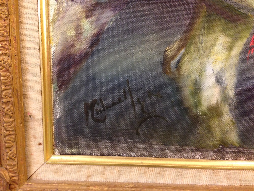 Michael Lyne (British, 1912-1989) His Reflection signed lower left "Michael Lyne" oil on canvas - Image 3 of 7