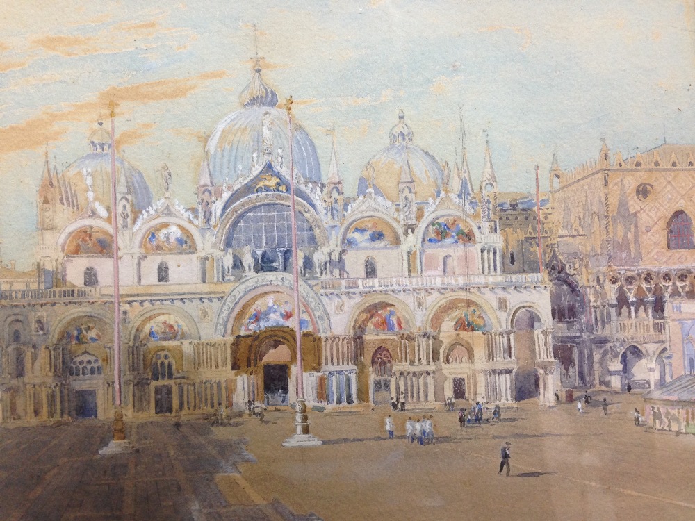 Frederick Townsend (British, fl. 1861-1866) San Marco, Venice signed and inscribed on an artist's - Image 3 of 6