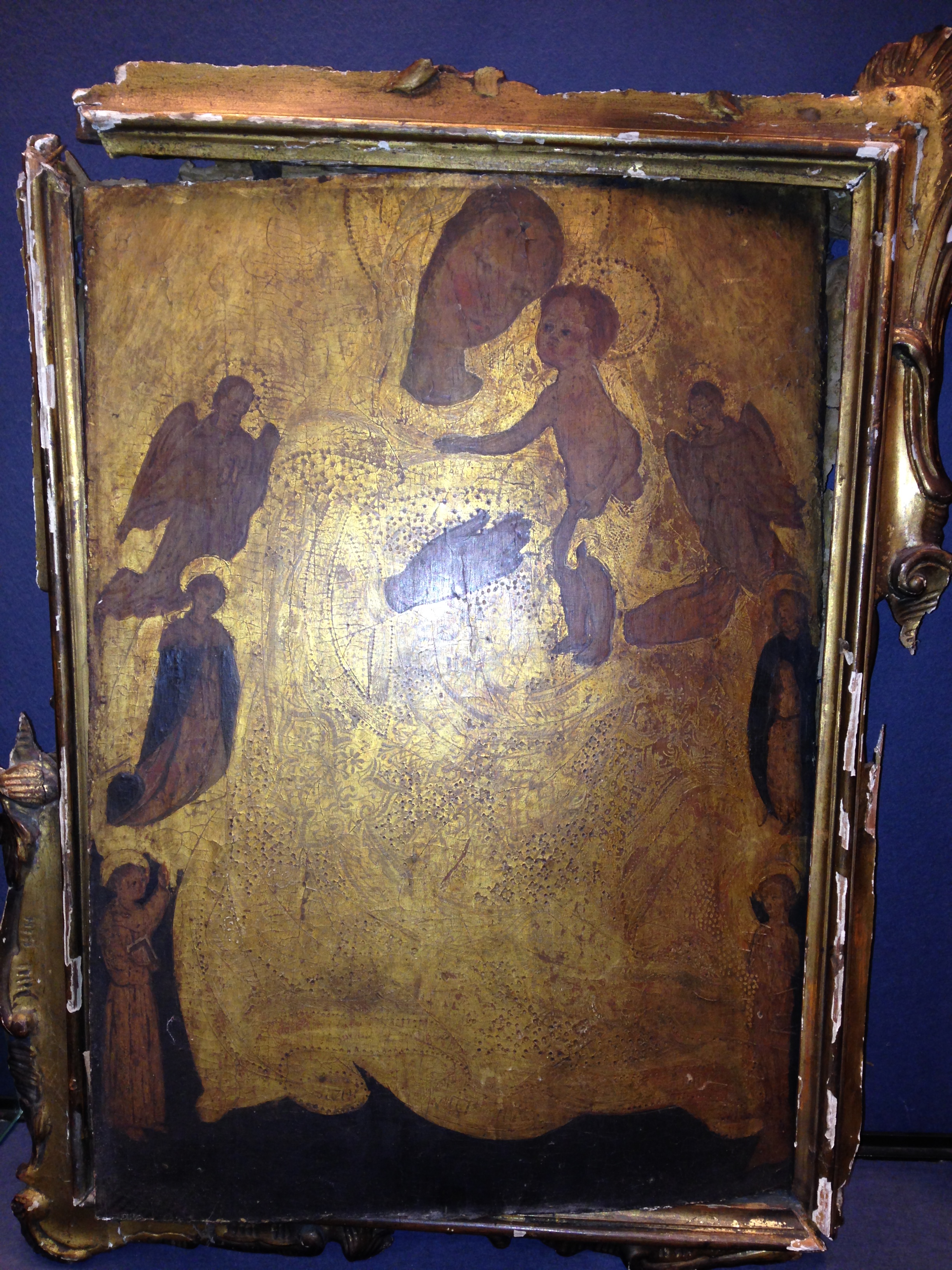 Northern Italian School (15th-16th Century) A devotional icon of the Virgin Mary with the Christ - Image 3 of 8