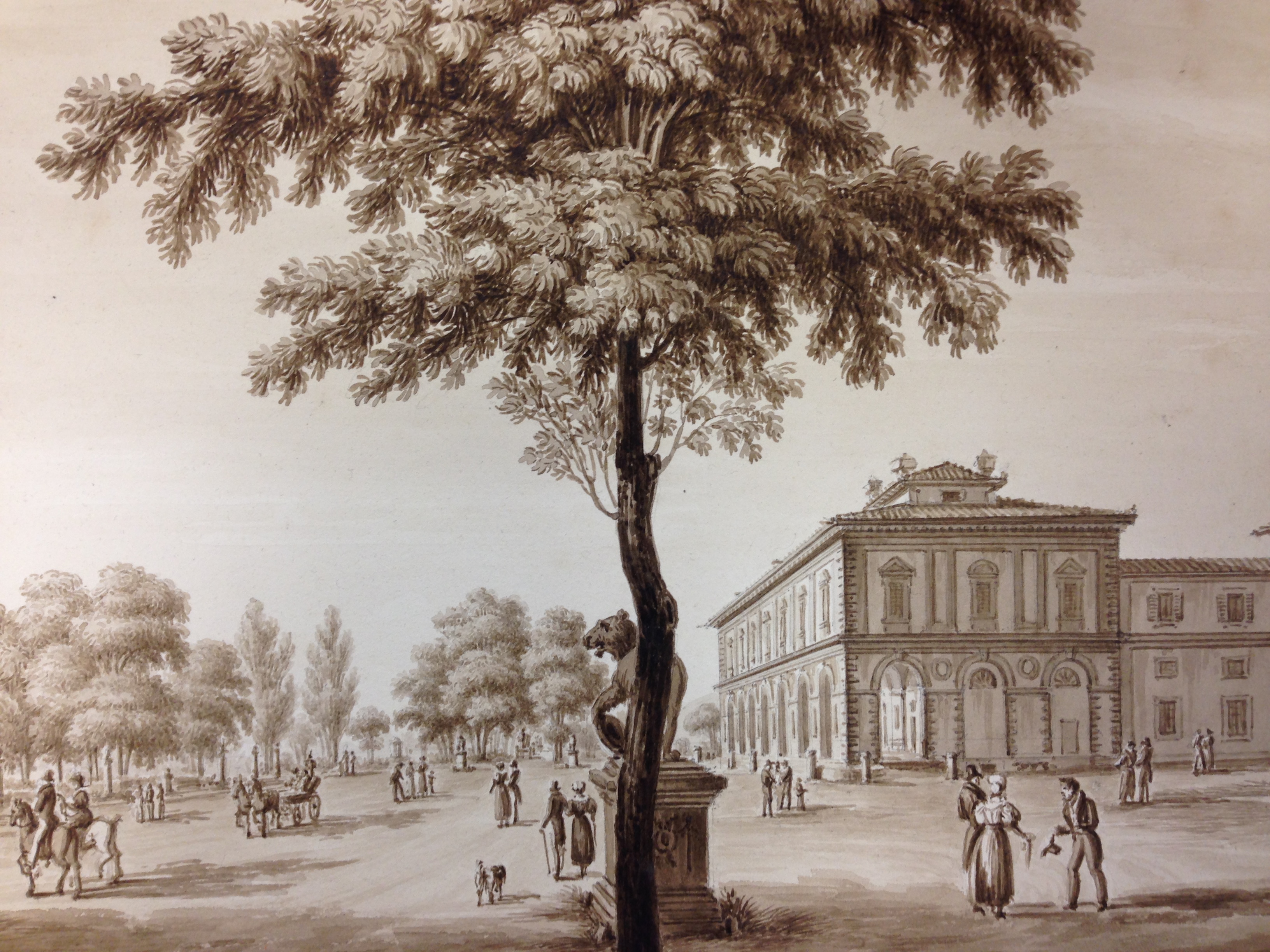 *Amended description* Giuseppe Gherardi (Italian, 1790-1884) The Cascine Parco delle Cascine, - Image 3 of 8