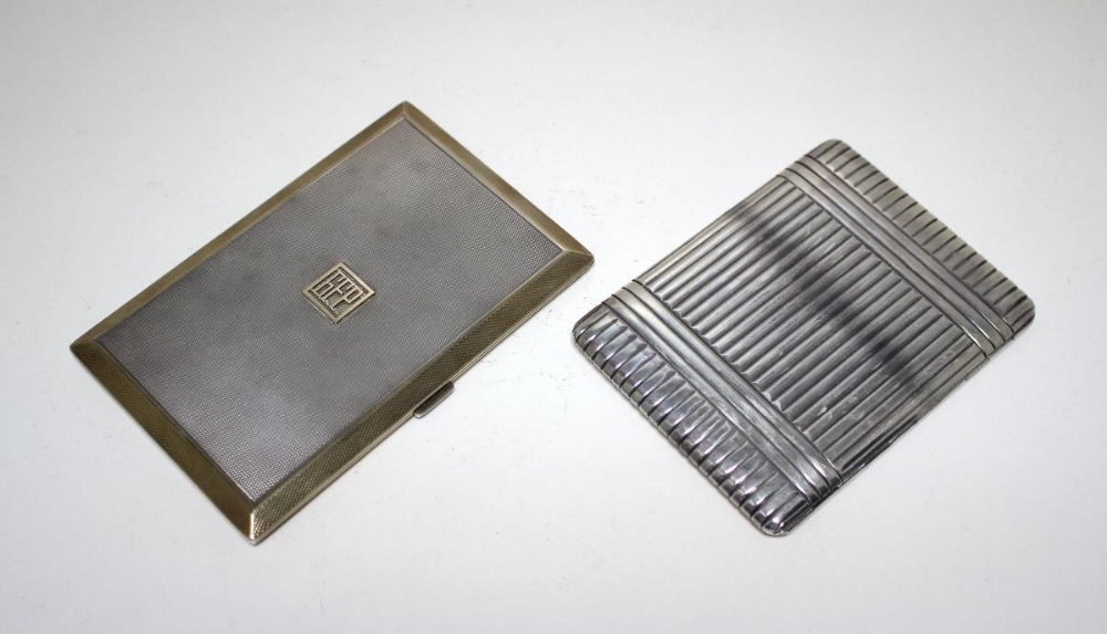 Of America's Cup interest - a silver parcel gilt pocket cigarette case, by Padgett & Braham Ltd,