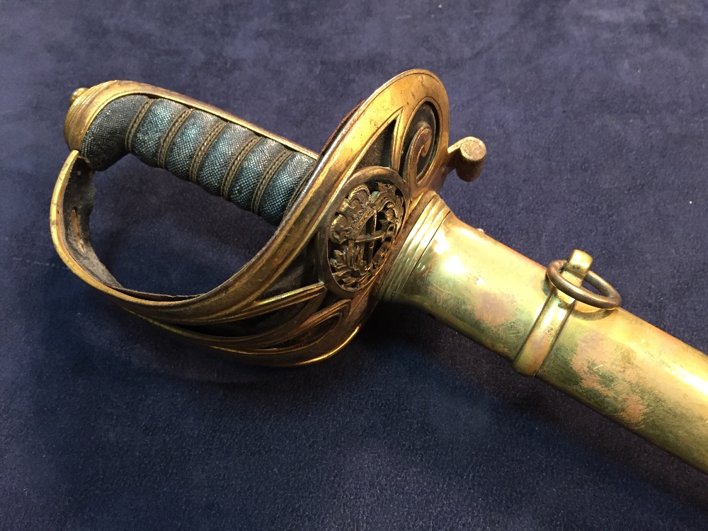 A Victorian Officer's sword by Henry Wilkinson, London, with VR cipher, along with initials and