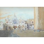 Frederick Townsend (British, fl. 1861-1866) San Marco, Venice signed and inscribed on an artist's