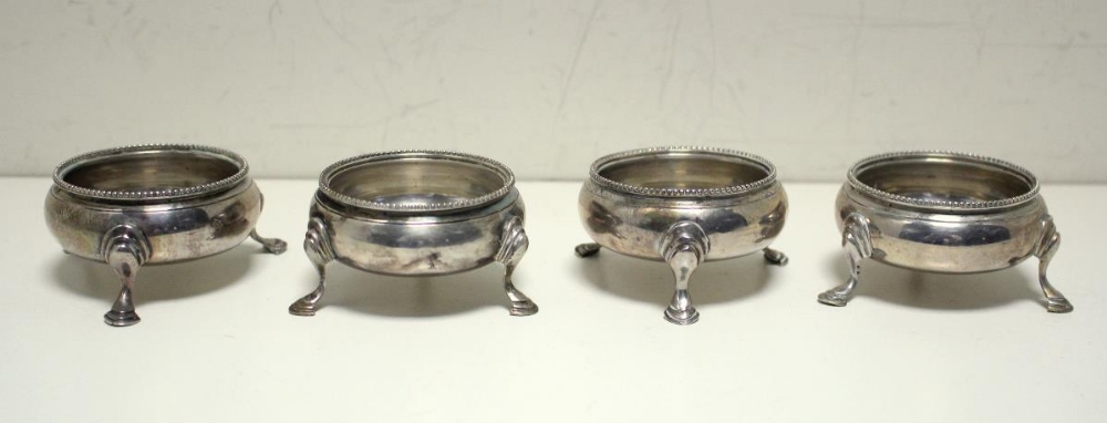 A set of four George III silver tub salts, by James Sutton & James Bult, London 1783, each of