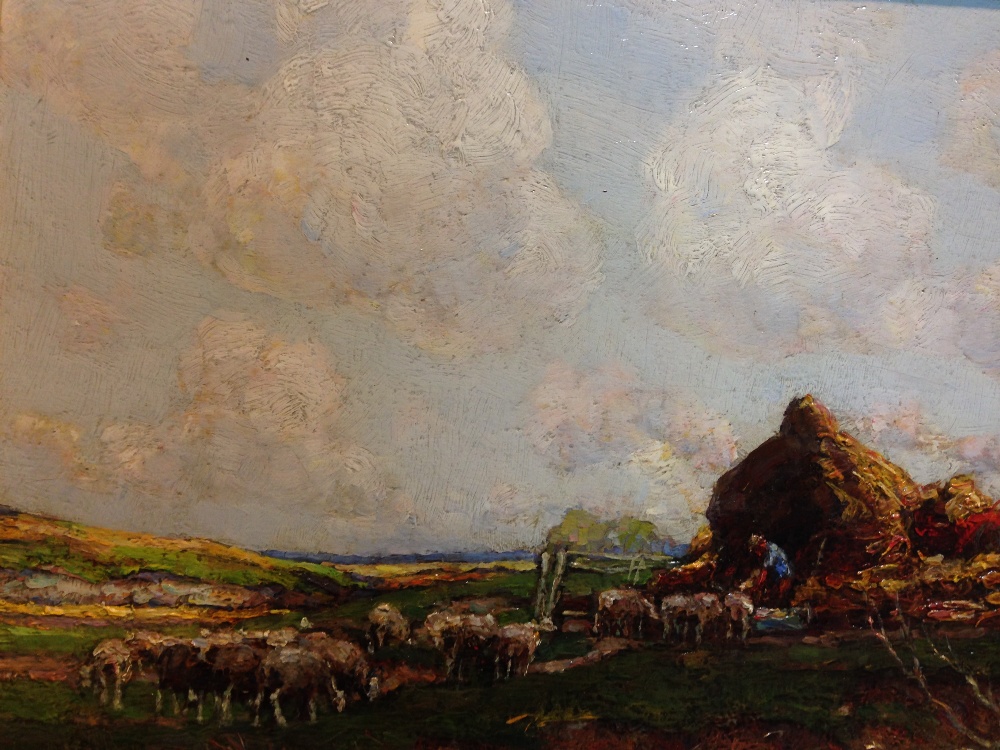 § William Watt Milne (British, 1865-1949) A shepherd tending to his flock signed with initials lower - Image 2 of 6