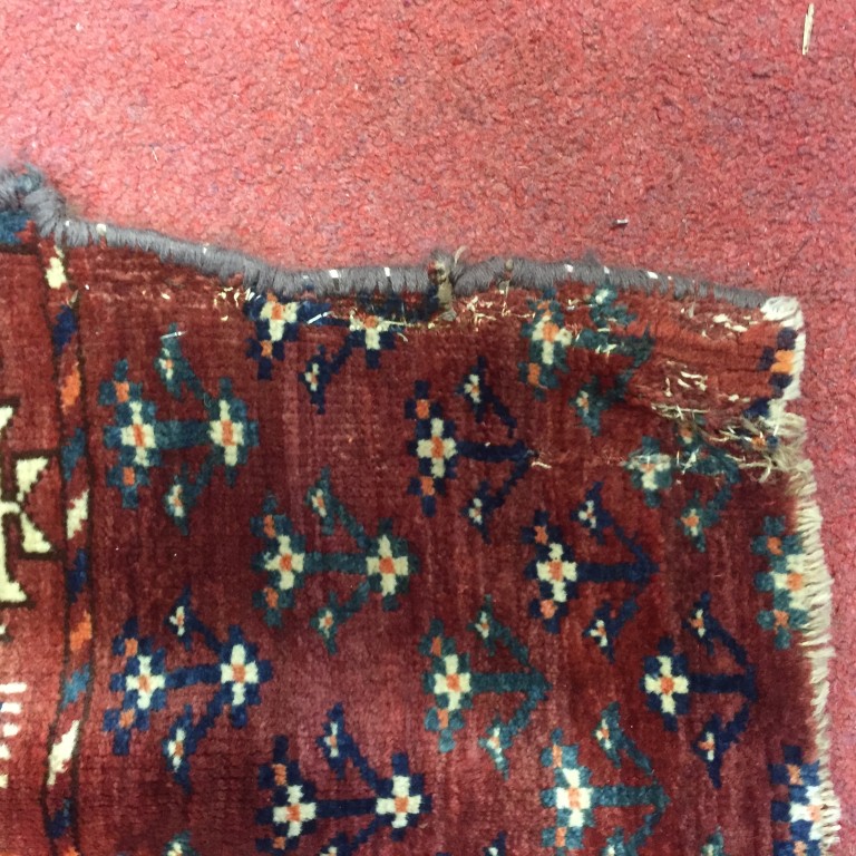 A Tekke Turkman carpet, 281 x 186cm (110 x 73in) Repairs to the corners and one small length of - Image 7 of 7