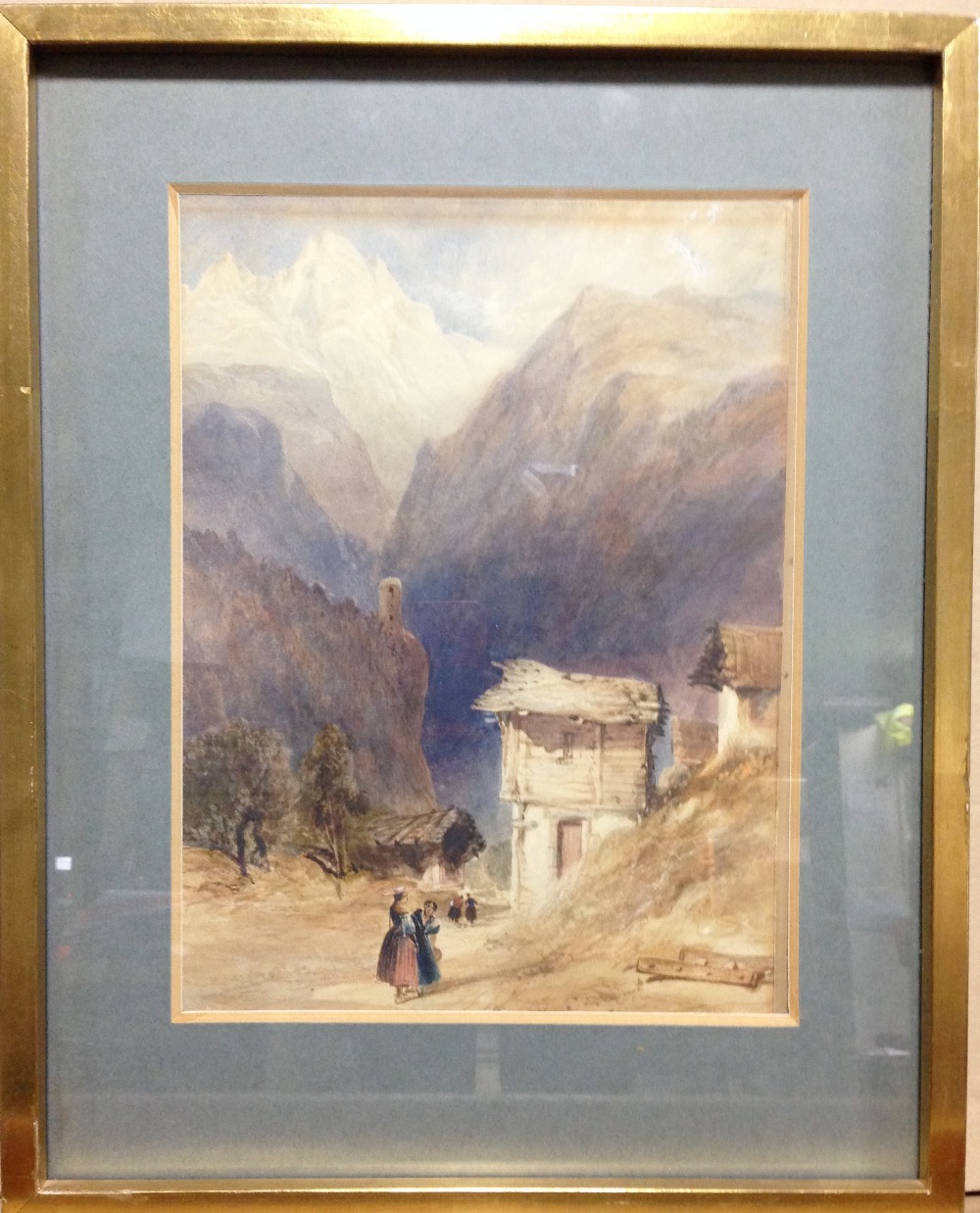 Thomas Miles Richardson the Younger (British, 1813-1890) A Swiss Alpine scene watercolour 29 x - Image 2 of 6