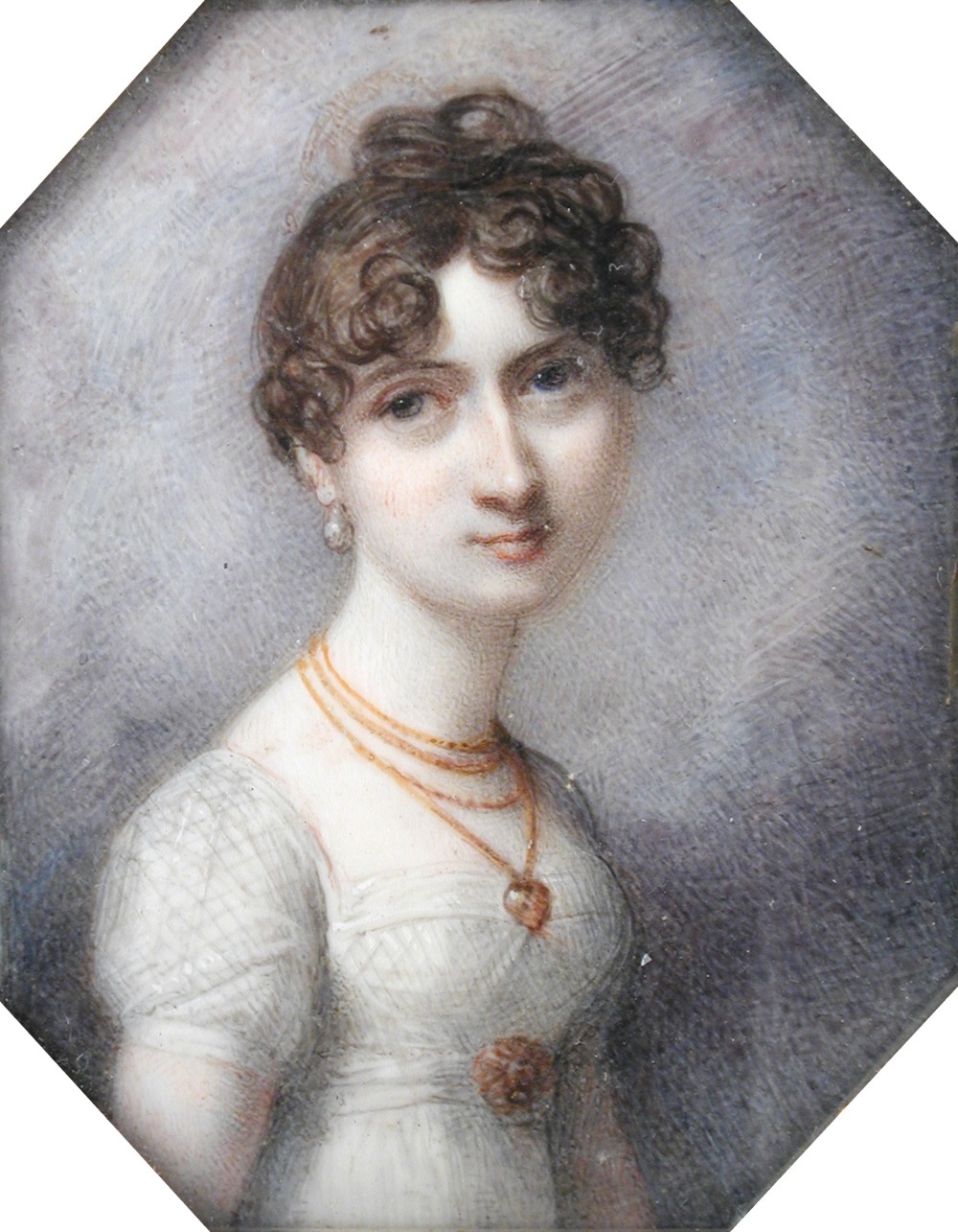 Follower of Richard Cosway (British, 1742-1821) Portrait miniature of Frances Ann Biddulph, Lady