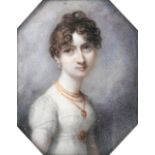 Follower of Richard Cosway (British, 1742-1821) Portrait miniature of Frances Ann Biddulph, Lady