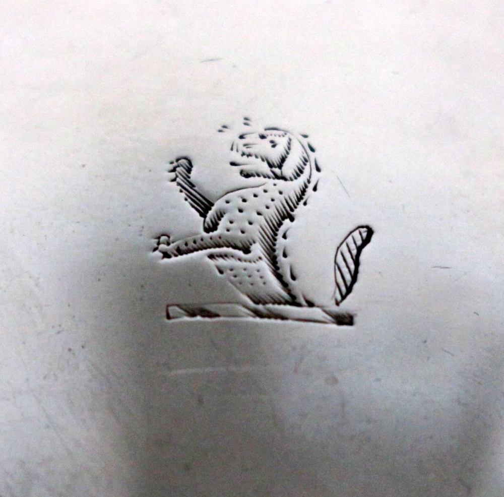 A George III silver wine funnel, maker's mark indistinct, London 1809, the deep reed edged bowl - Image 6 of 7