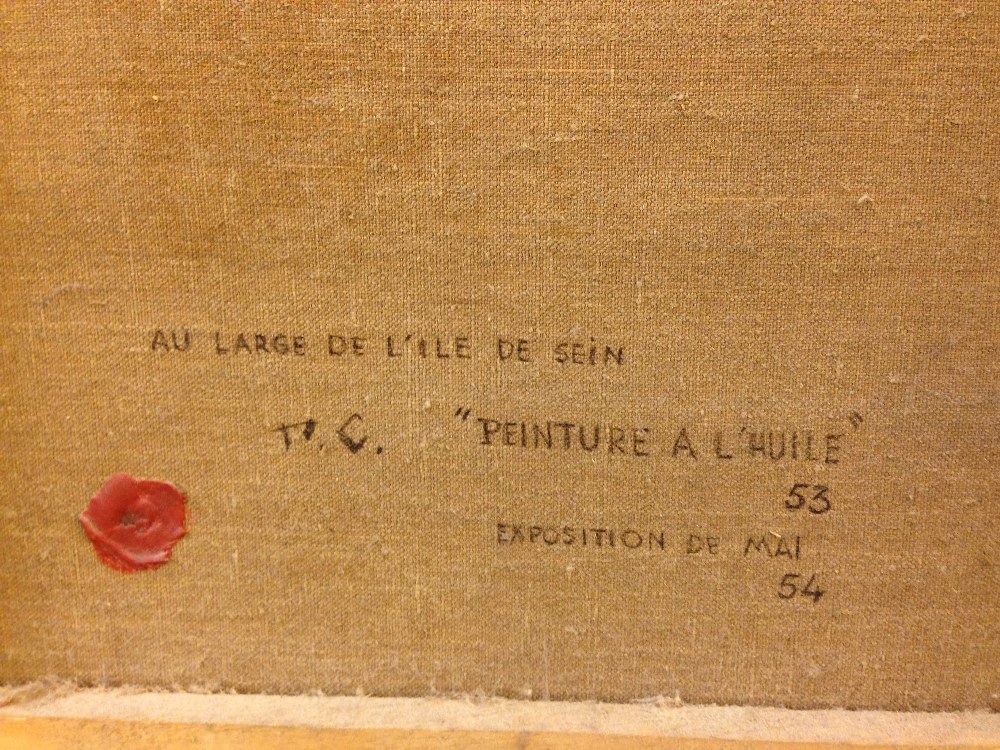 § Pierre de Clausade (French, 1910-1976) Au large de L' Ile de Sein signed lower left "Pierre de - Image 9 of 9