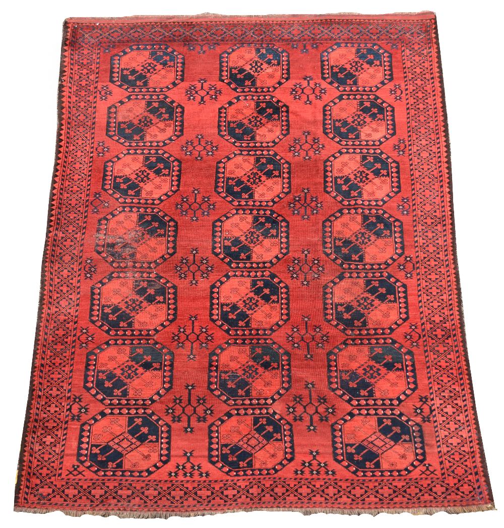 A Tekke Ensi 252 x 341cm (98 x 133in) There are some low areas of pile, also slightly faded