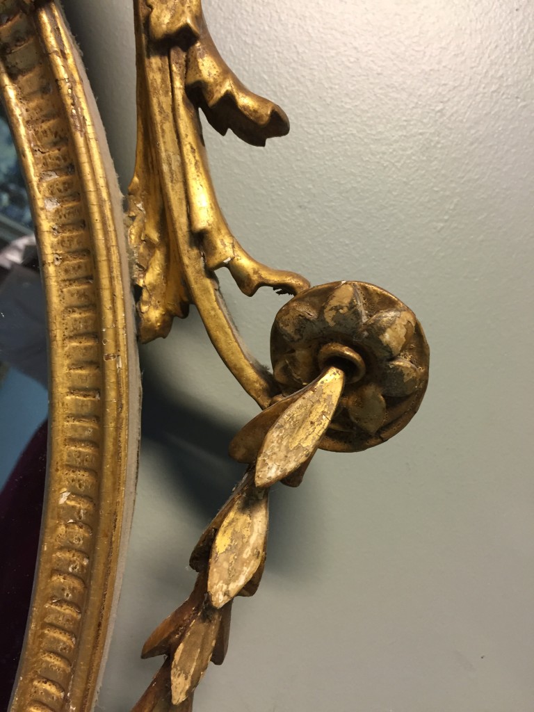 An 18th century style gilt framed wall mirror, of neo-classical design with urn finial, leaf and - Image 4 of 8