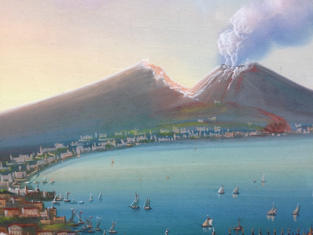 Circle of Gioacchino Lapira (Italian, 1839-1873) La Baia di Napoli col Monte Vesuvio; and Napoli - Image 11 of 14