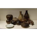 Eleven Chinese provincial wares, to include: seven with Henan brown glazes, the tallest, 14cm (5.5