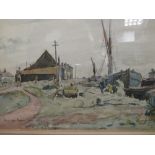 Russell Reeve, (British, 1895-1970), Heybridge Basin , signed lower right, watercolour, 25 x 36cm