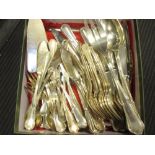 A set of French EPNS flatware, approx. 12 piece setting