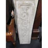 A late 19th century relief decorated plaster frieze panel, 130 x 36cm