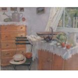 Brenda Evans (20th century) three interior scenes, all signed and dated, gouache, largest 51.5 x