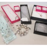 A quantity of assorted pearl and silver jewellery