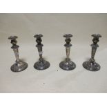 A set of mid 19th century Sheffield plated candlesticks (4)