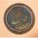 A 19th century cloisonne dish, 18cm (7 in) diameter  Good