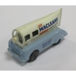 Triang Minic Push and Go Van "Macleans", toothpaste-tube van in plastic with pale blue body and