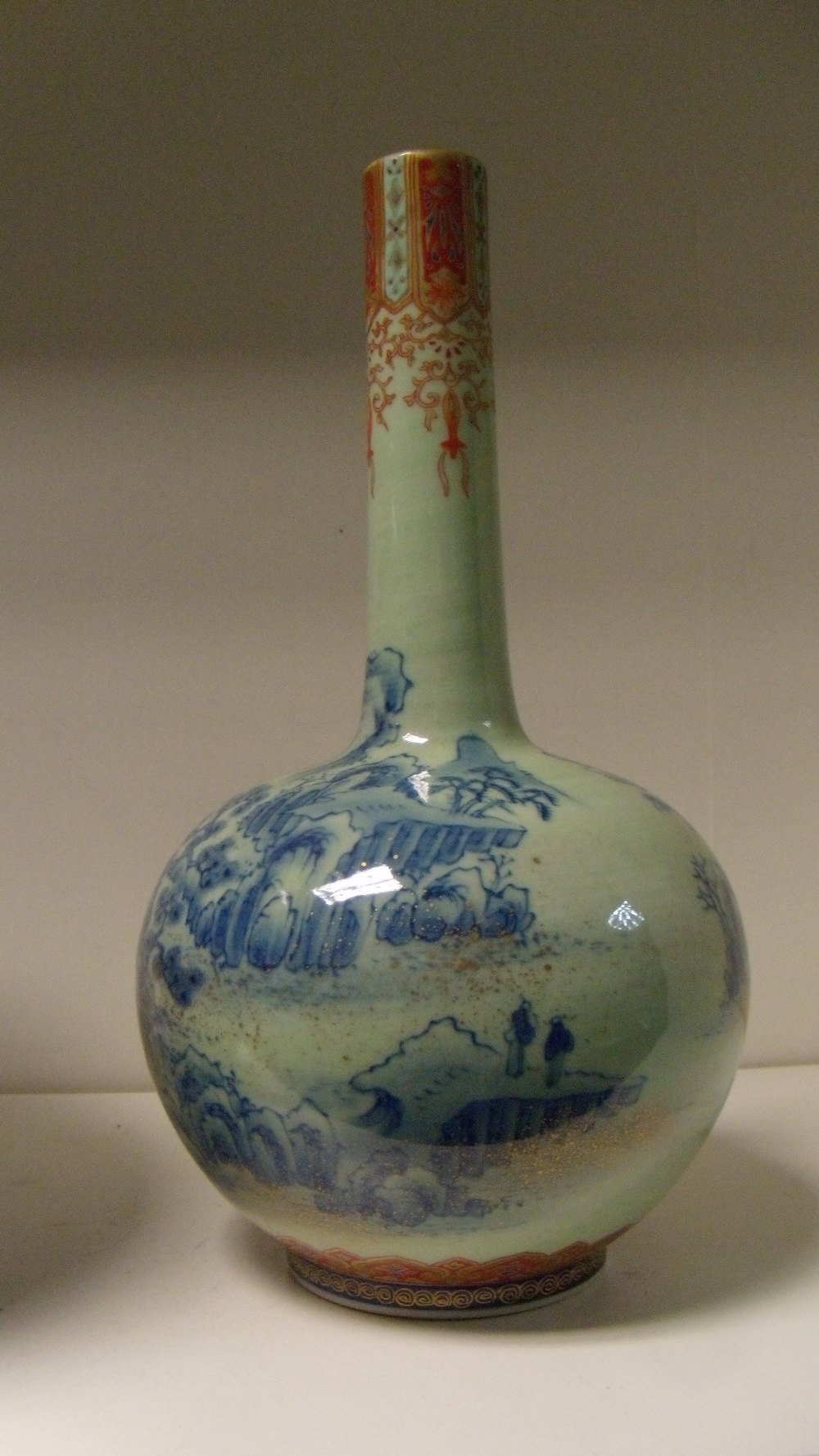 A late 19th century Fukugawa ovoid vase together with a bottle vase, 21.5cm (8.5 in) and 24cm (9.5 - Image 2 of 3