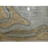 A Great Western Railway map of Penarth Dock and Harbour, printed by William Lewis Ltd, Cardiff, 21 x