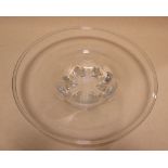 An Orrefors clear glass dish, 40cm diameter