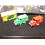 Dinky Toys 454 Trojan Van Cydrax, good, green body and ridged hubs with smooth black tyres, boxed;