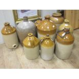 Stoneware and pottery brewery type jars - including Foster & Son Cambridge (chipped), others with