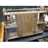 A Victorian wall mounted pine cupboard/shelf, 56 x 75 x 18cm