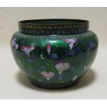 An early 20th century cloisonne planter, 24cm diameter