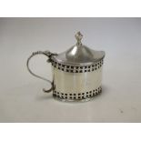 A George III silver oval mustard pot