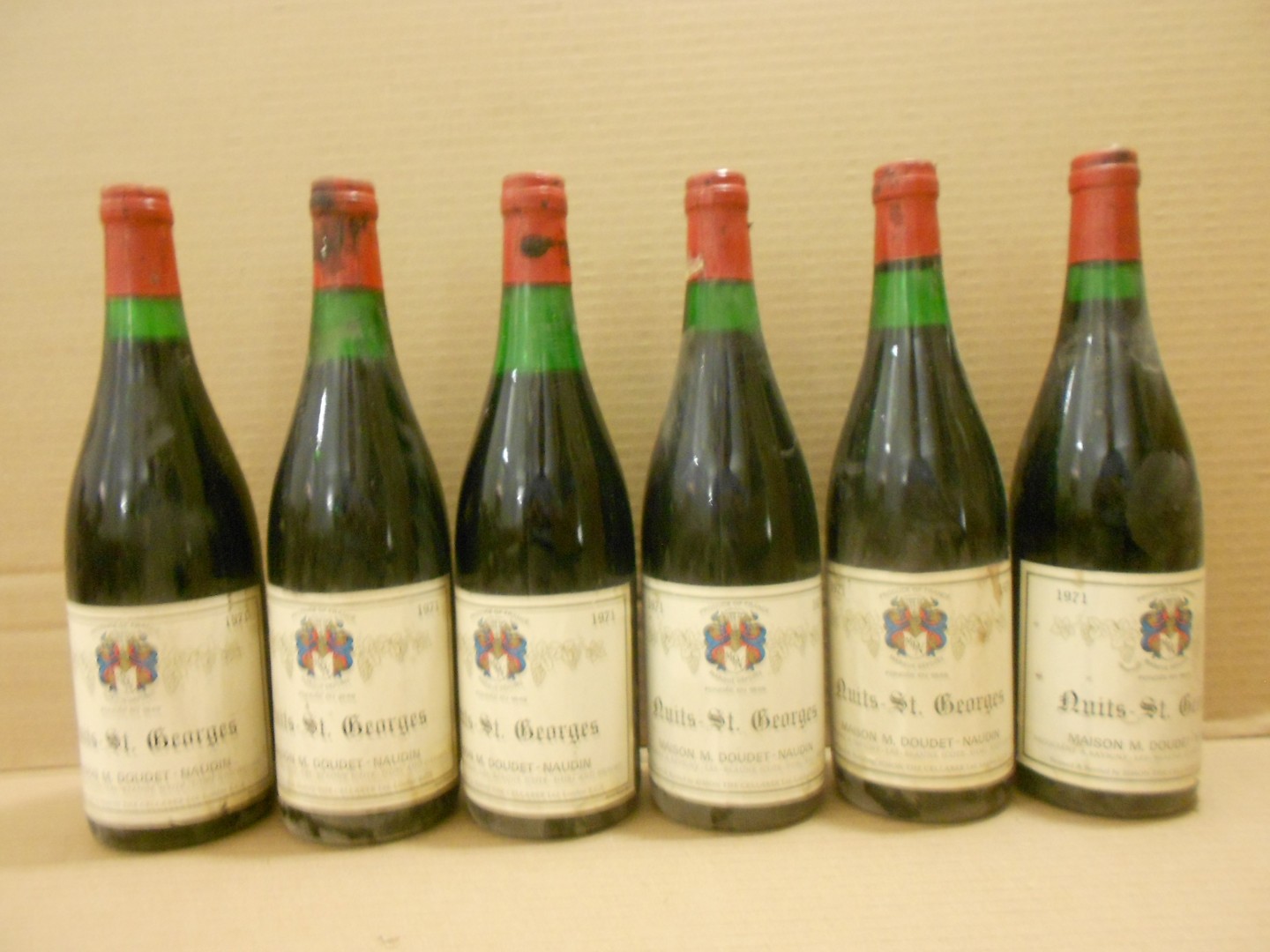 Nuits St Georges 1971, Maison M. Doudet-Naudin, twelve bottles (levels vary; removed from a