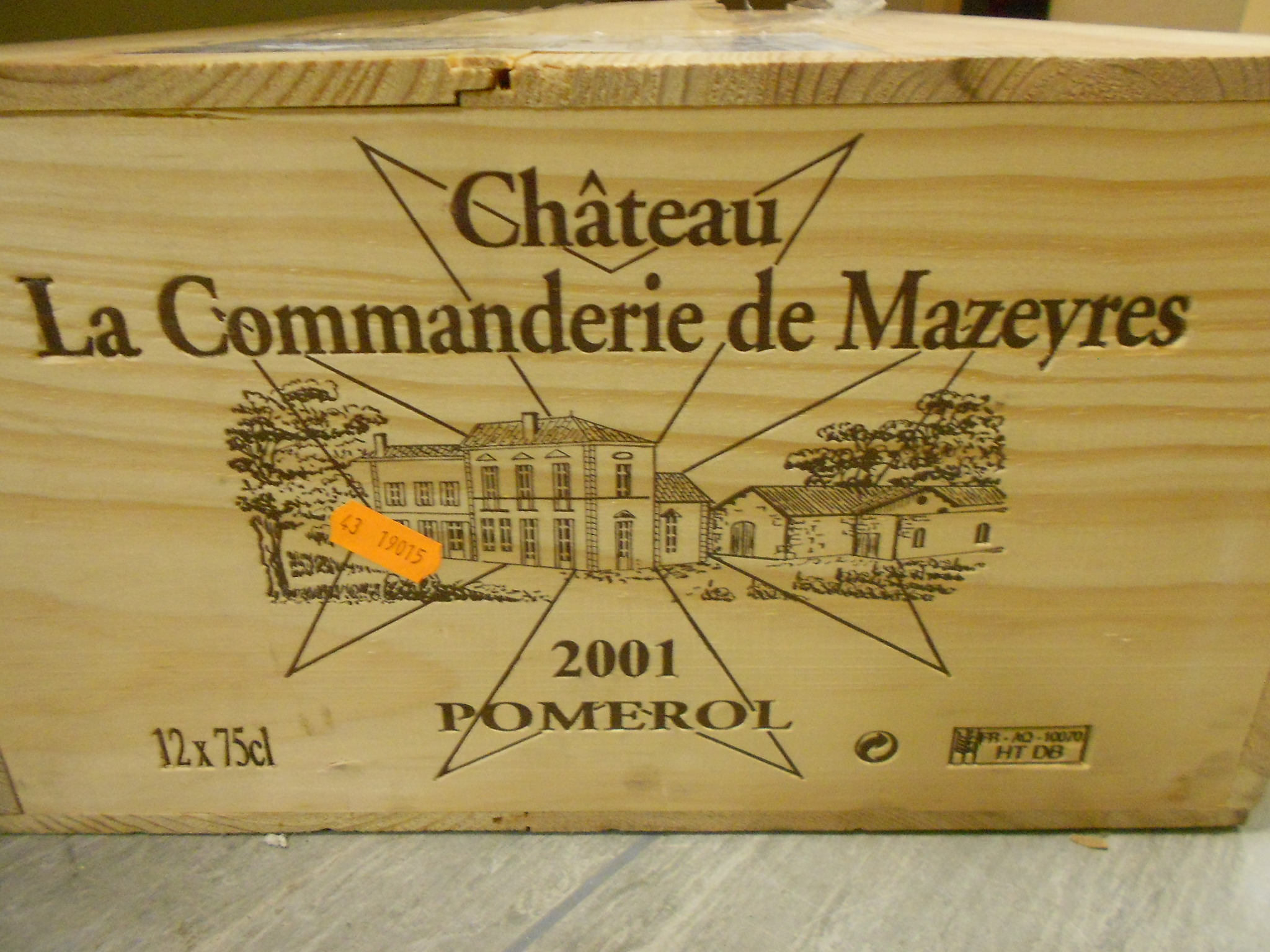 Chateau La Commanderie de Mazeyres, Pomerol 2001, twelve bottles in owc