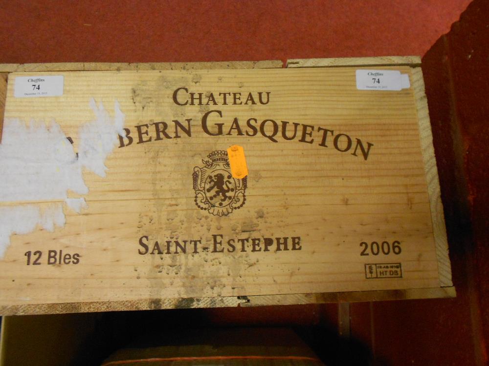 Chateau Capbern Gasqueton, St Estephe 2006, twelve bottles