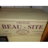 Château Beau Site, St Estephe 2009, twelve bottles in original carton. Removed from a College cellar