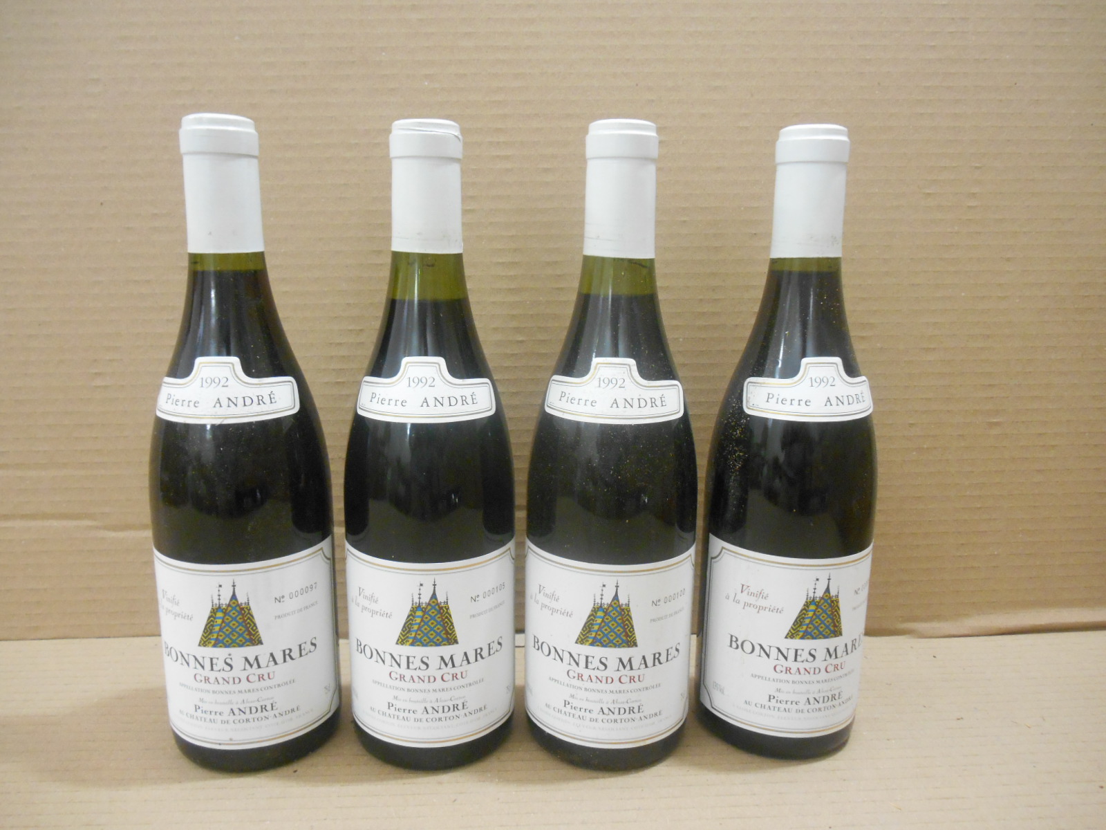 Bonnes Mares Grand Cru 1992, Pierre Andre, ten numbered bottles (10)