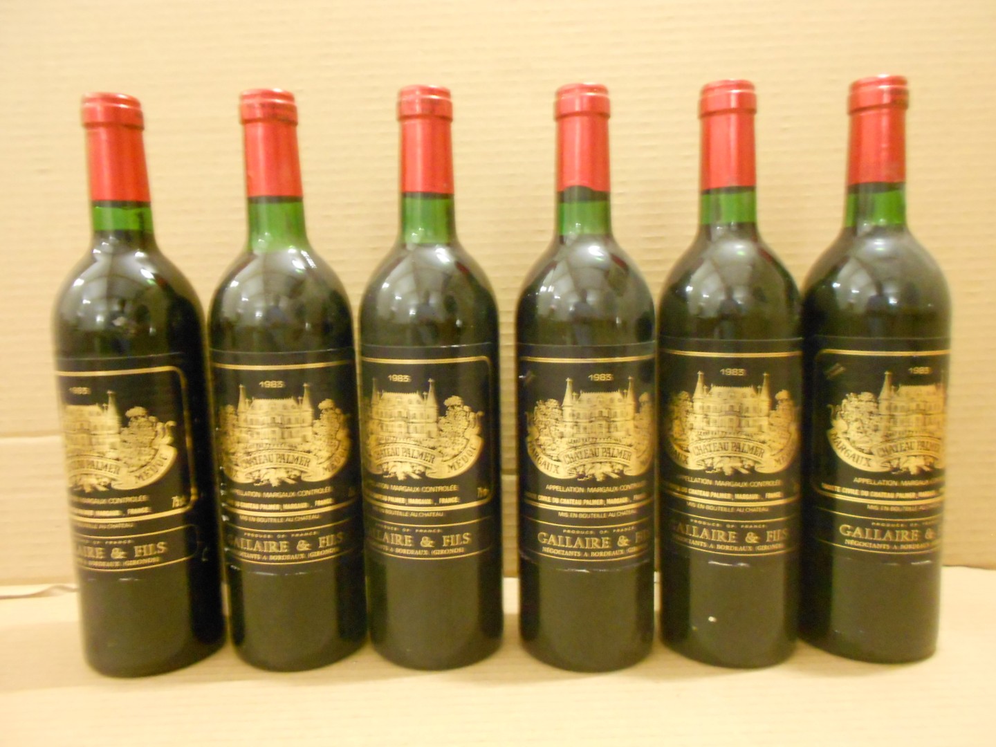 Chateau Palmer, Margaux 3eme Cru 1983, twelve bottles. Removed from a college cellar (one level at