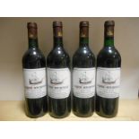 Chateau Beychevelle, St Julien 4eme Cru 1989, four bottles (levels base of neck or better)