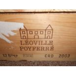 Chateau Leoville Poyferre, St Julien 2eme Cru 2003, twelve bottles in owc. Removed from a private